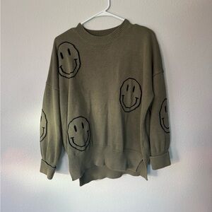 Smiley Face Crewneck Sweater
